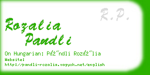 rozalia pandli business card